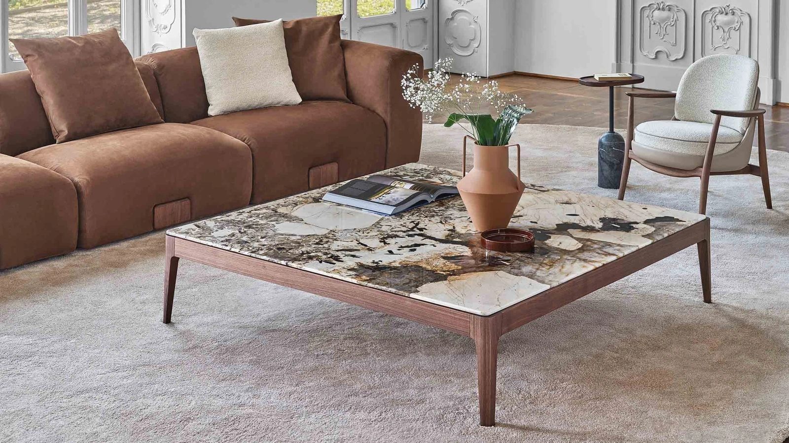 Tavolino in marmo Ziggy 15 di Porada