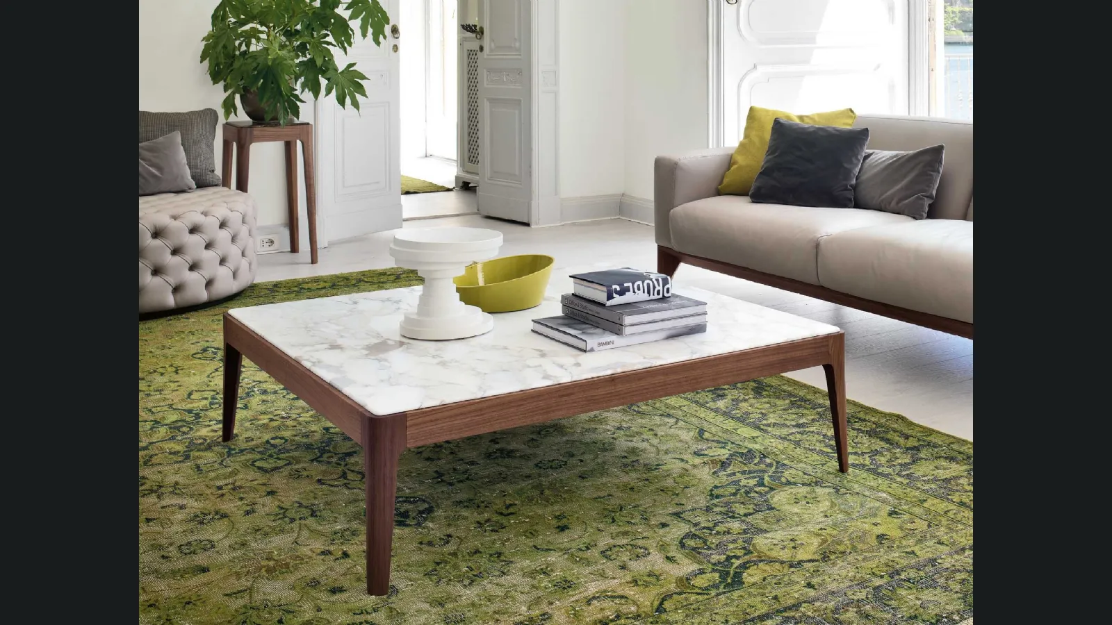 Tavolini con piano in marmo Ziggy di Porada