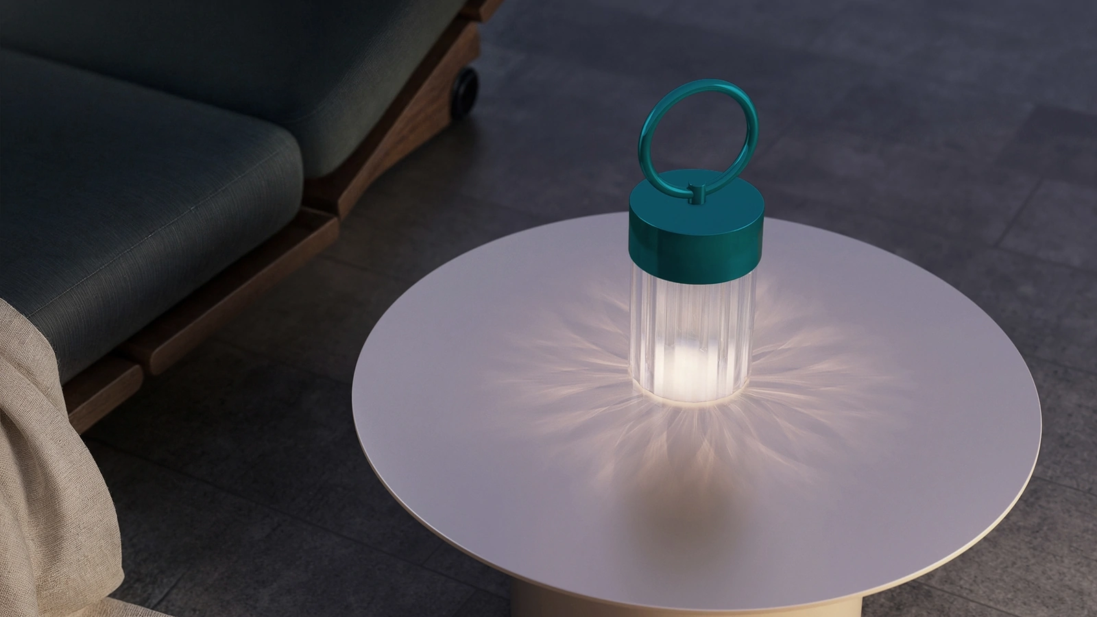 Lampada outdoor Claretta in metallo laccato e vetro di Contardi