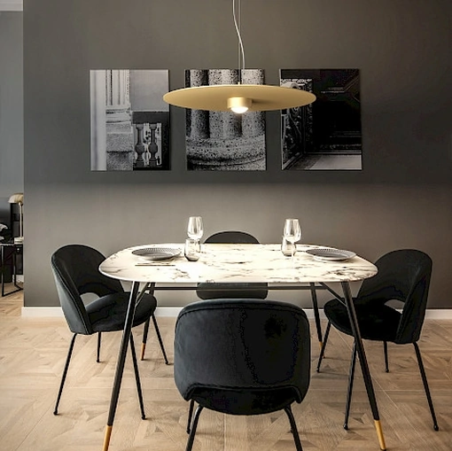 Lampada a sospensione in alluminio Collide di Rotaliana