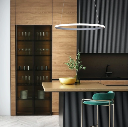 Lampada a sospensione in metallo e silicone Diamond di Vivida International