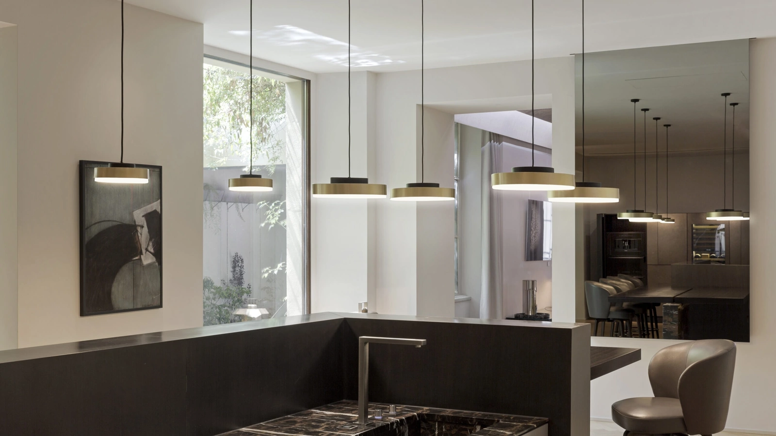 Lampada a sospensione Discus di Contardi