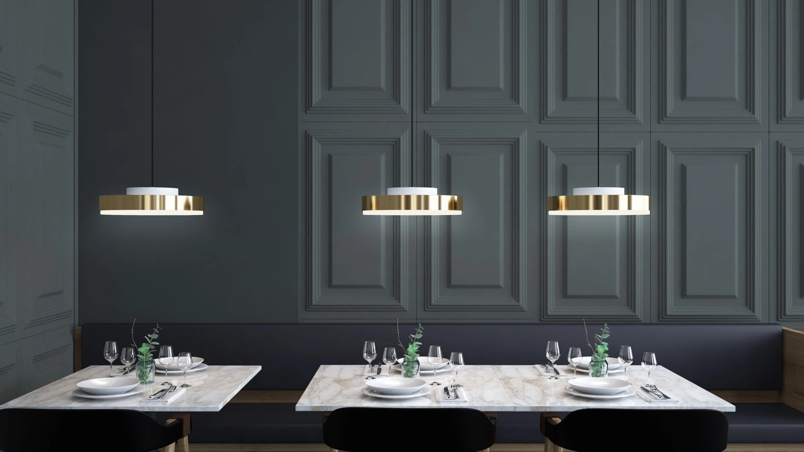 Lampada a sospensione Discus di Contardi