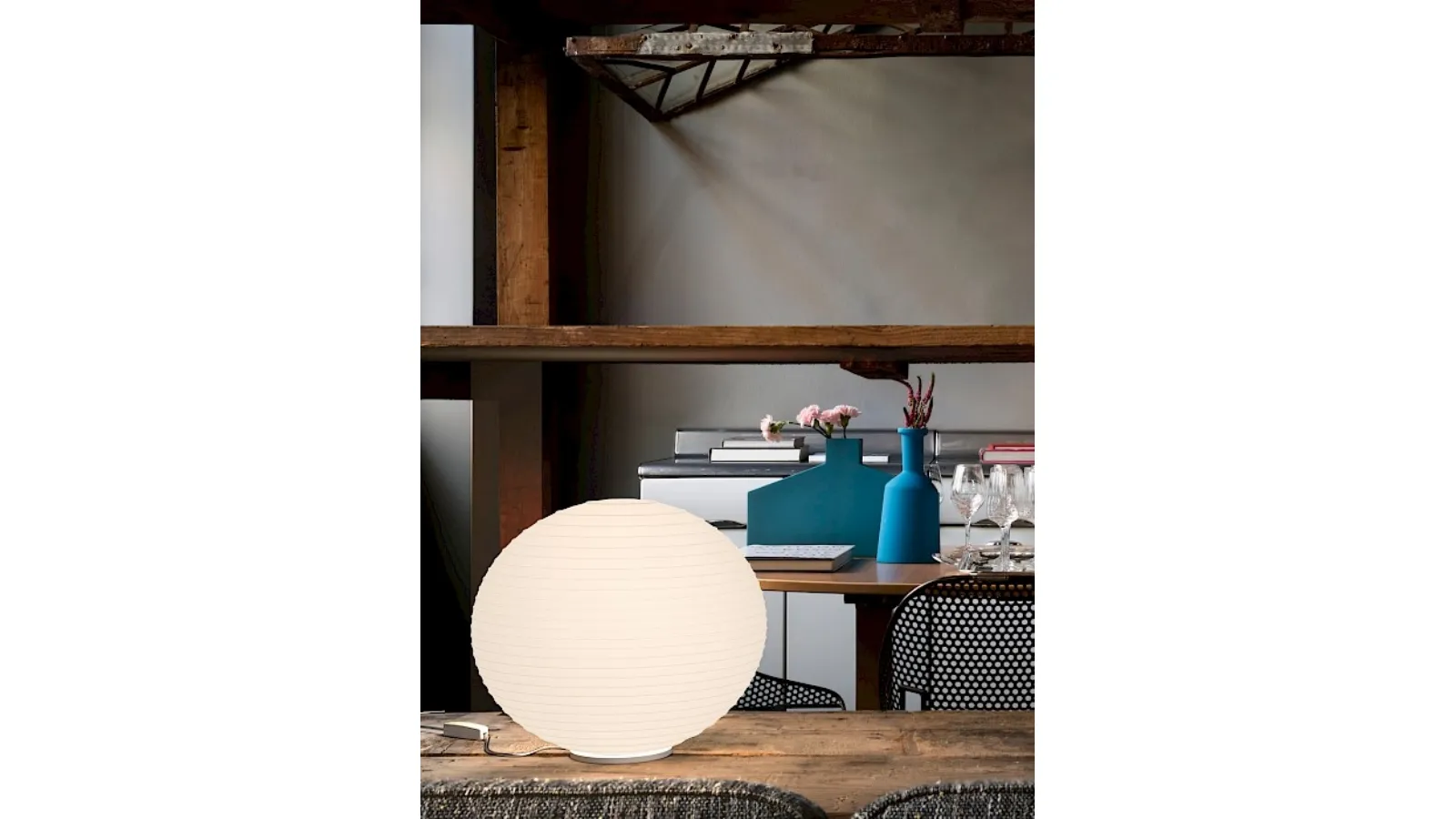 Lampada da tavolo Flow Glass di Rotaliana