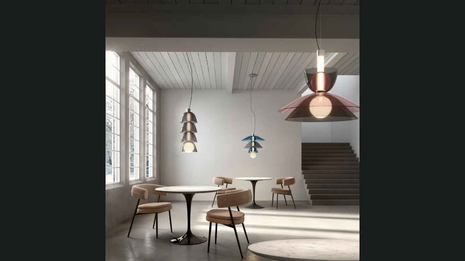 Lampada a sospensione Gems di Pentalight