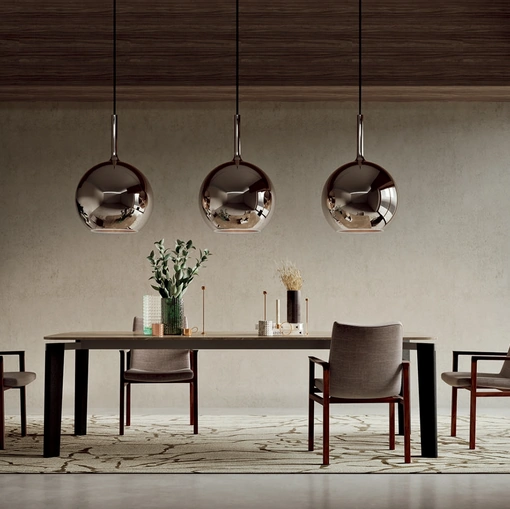 Lampada a sospensione in vetro Glo Maxi di Pentalight