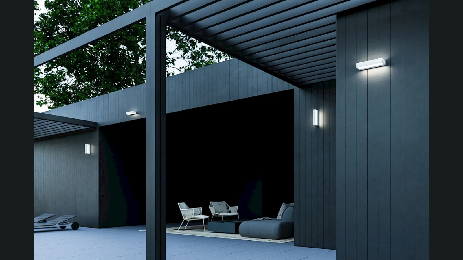 Lampada da parete da esterno in alluminio InOut di Rotaliana