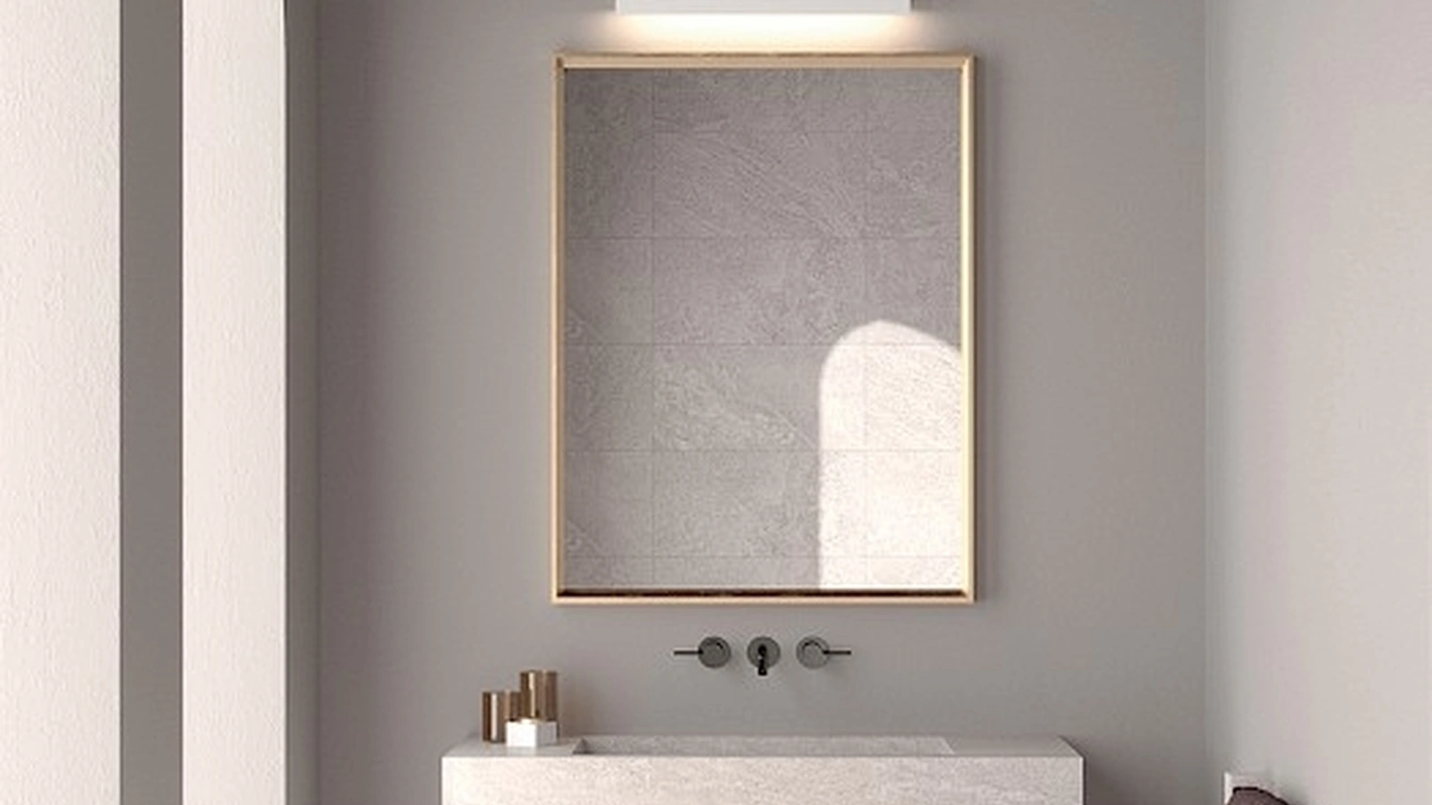 Lampada da parete in metallo con emissione della luce indiretta Ipe di Rotaliana