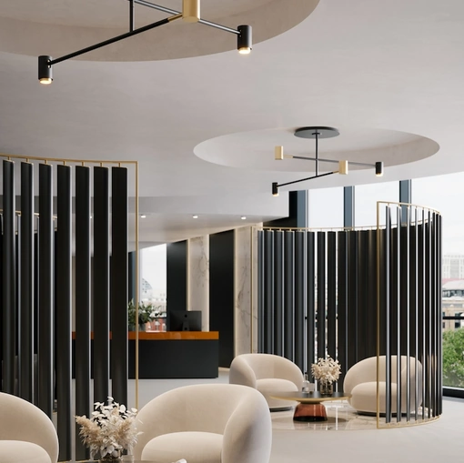 Lampada a soffitto Melanocetus di Contardi