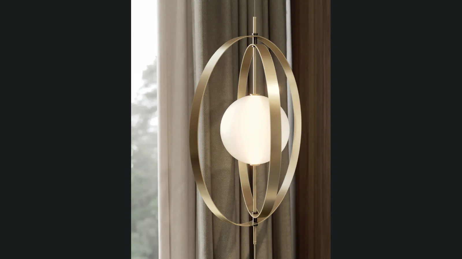 Lampada da terra Papillon Cielo-Terra in acciaio e vetro di Bontempi