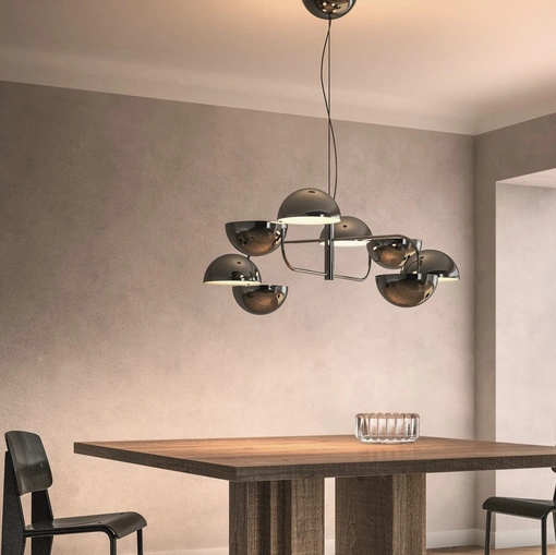 Lampada a sospensione con semisfere in metallo Elisabeth di Pentalight