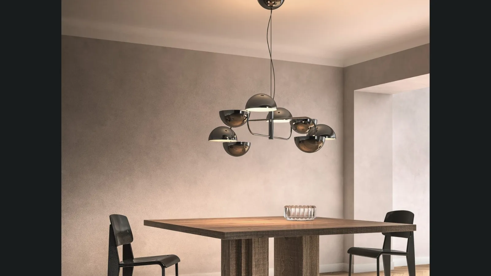 Lampada a sospensione con semisfere in metallo Elisabeth di Pentalight