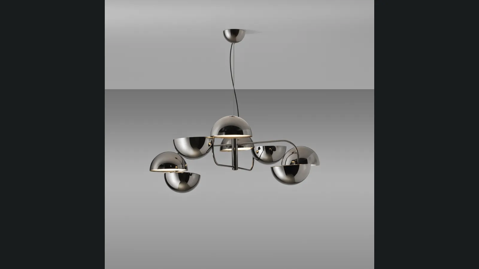 Lampada a sospensione con semisfere in metallo Elisabeth di Pentalight