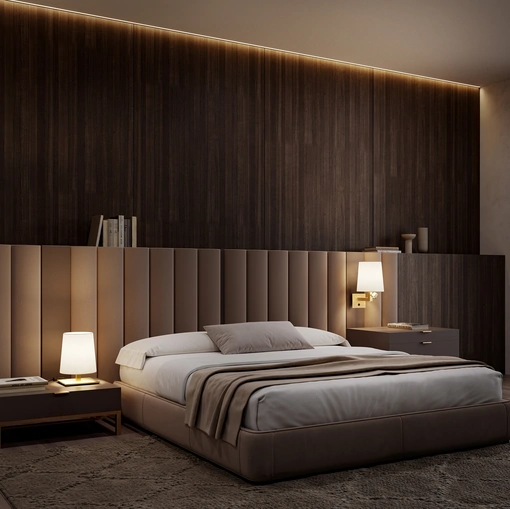 Lampada da tavolo e parete Tonda in ottone e cotone di Contardi