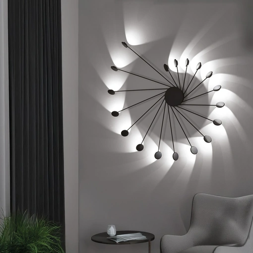 Lampada da parete in metallo verniciato Helix di Vivida International