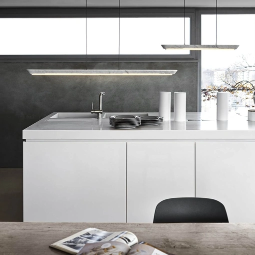 Lampada a sospensione in marmo di Carrara Woody di Pentalight