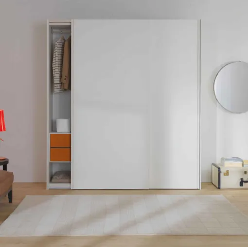 Armadio con ante scorrevoli Bianco di Estel