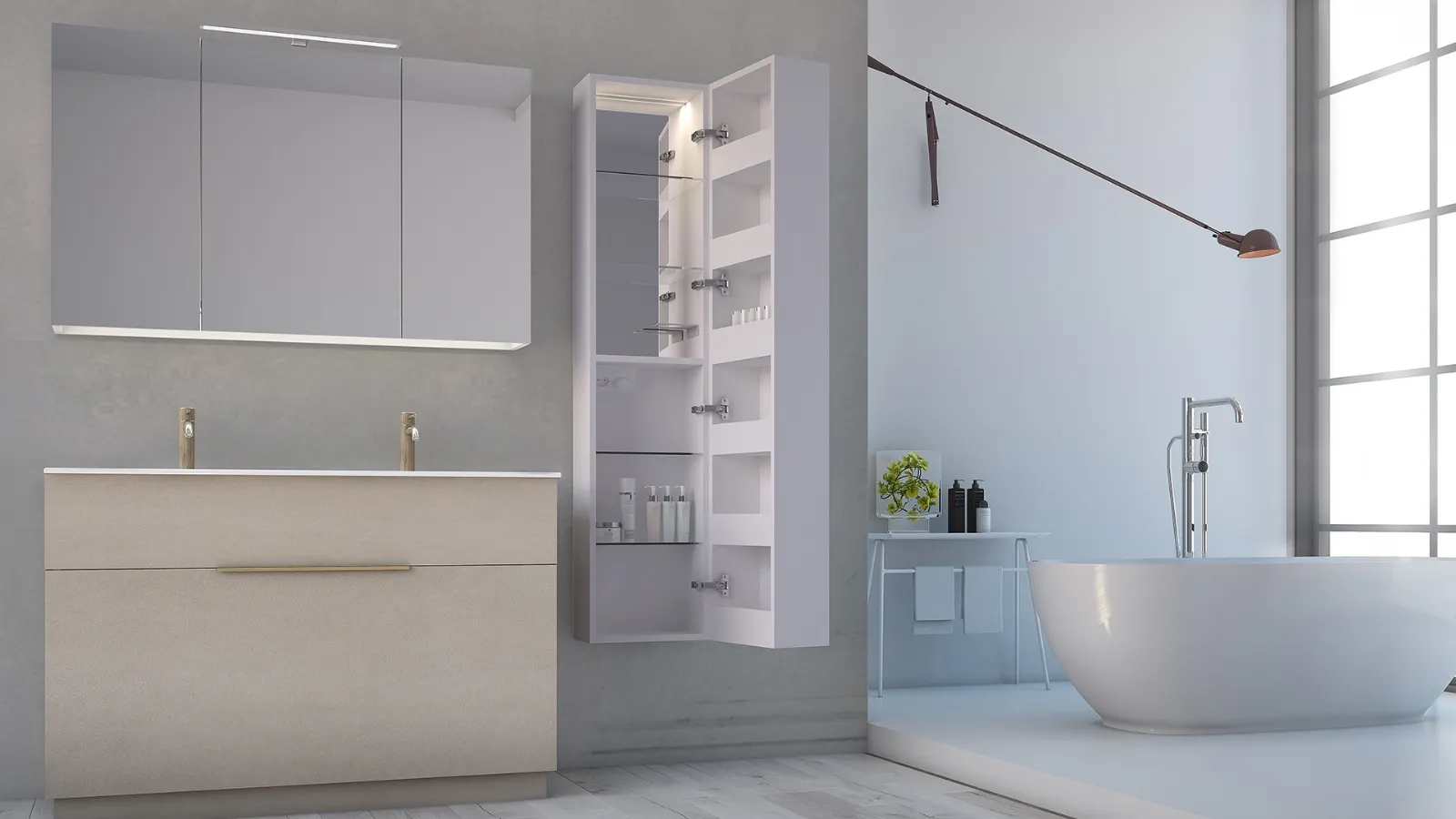 Mobile da Bagno a terra Linea LN42 in ecomalta di Arteba