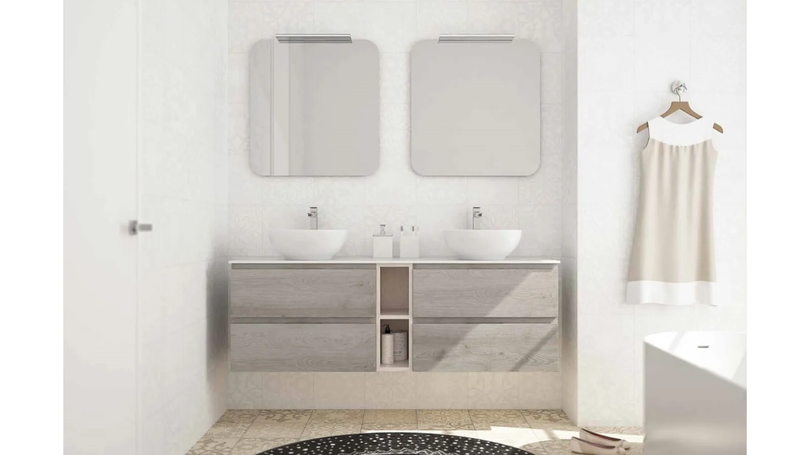 Mobile da bagno sospeso New Smart NS41 di Arteba