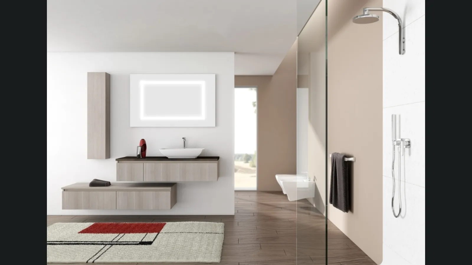 Mobile da Bagno sospeso New Smart NS37 di Arteba
