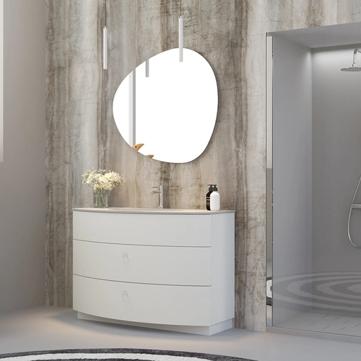 Mobile da Bagno a terra Onda ON10 in legno laccato di Arteba