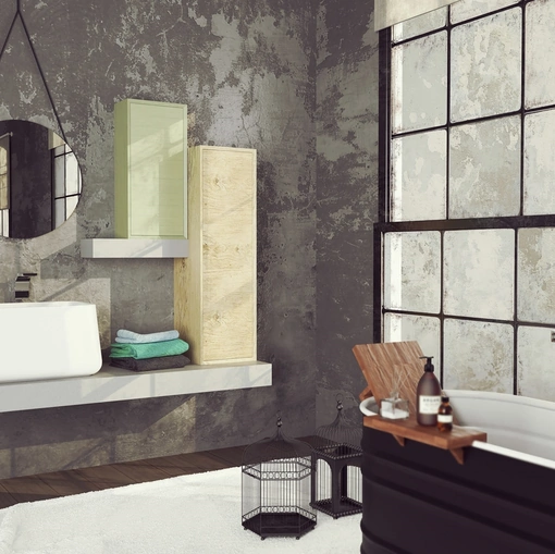 Mobile da Bagno sospeso in legno SuperNatural SN01 di Arteba