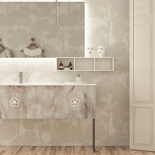 Mobile da Bagno a terra Epoque EQ11 in legno di Arteba
