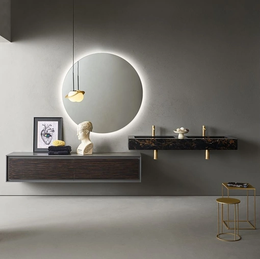 Mobile da Bagno Frame 101 in Ebano e Gres di Pirovano Bagni