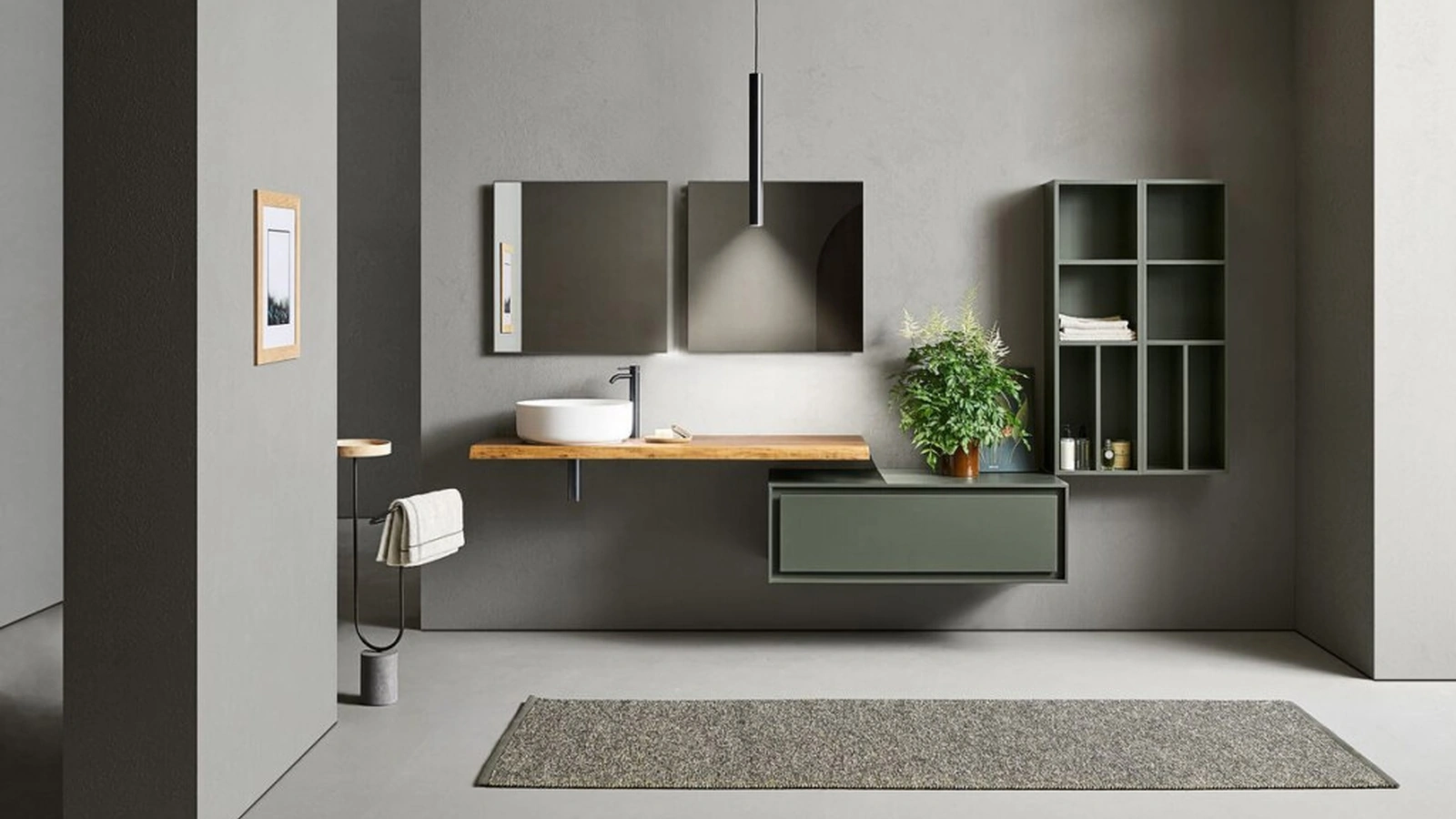 Mobile da Bagno Frame 105 in laccato opaco di Pirovano Bagni