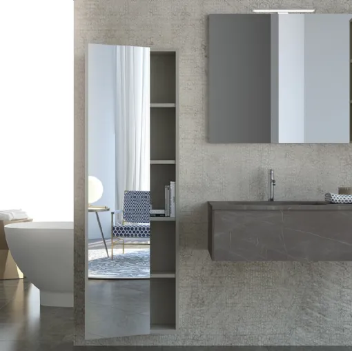 Mobile da Bagno sospeso in gres effetto marmo Linea LN45 di Arteba