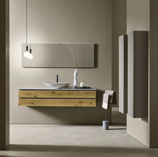 Mobile da Bagno Midi 102 in Rovere nodoso di Pirovano Bagni