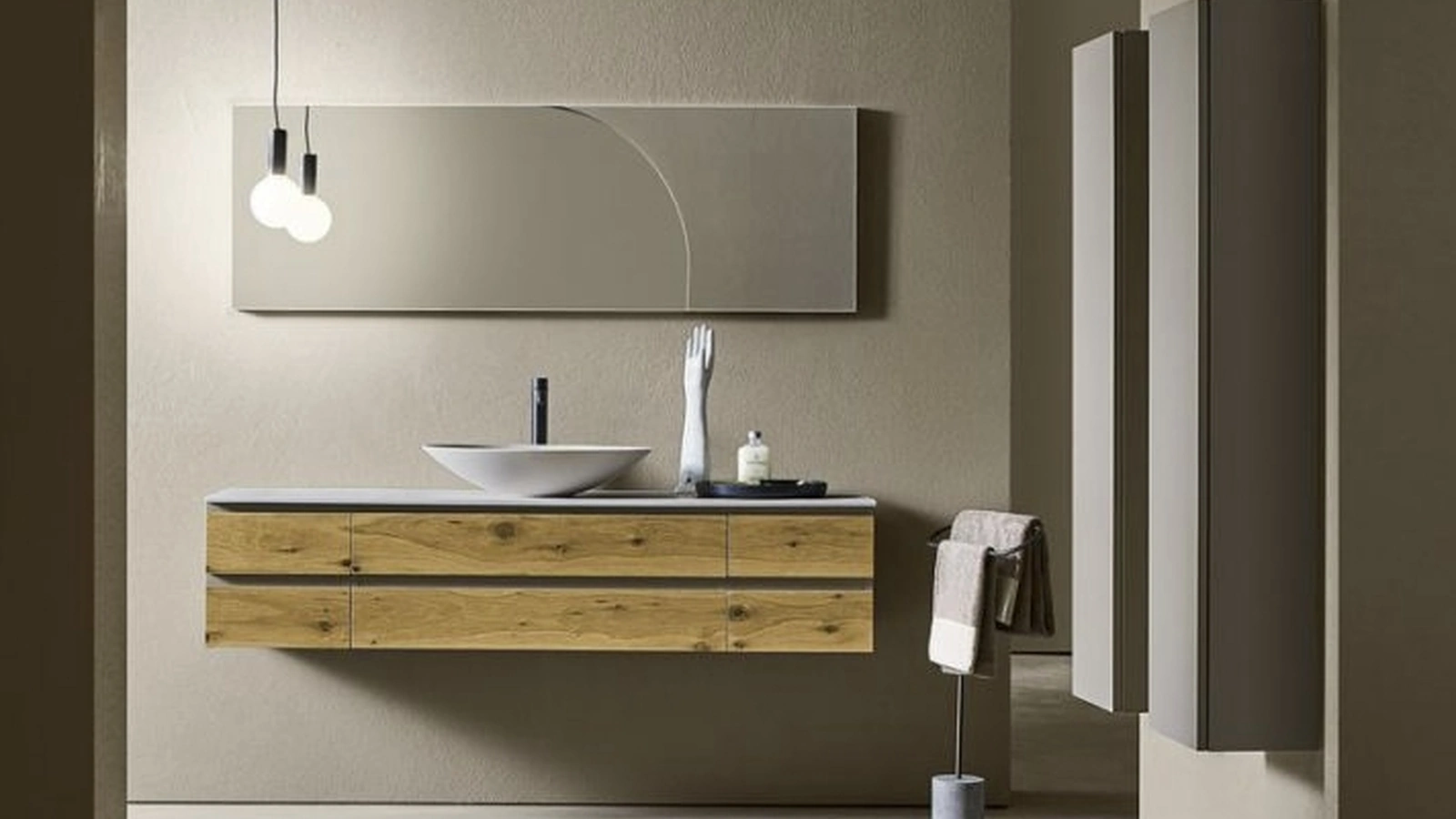 Mobile da Bagno Midi 102 in Rovere nodoso di Pirovano Bagni