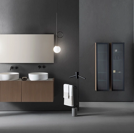 Mobile da Bagno Millennium XL 102 in Bamboo tinto Toronto di Pirovano Bagni