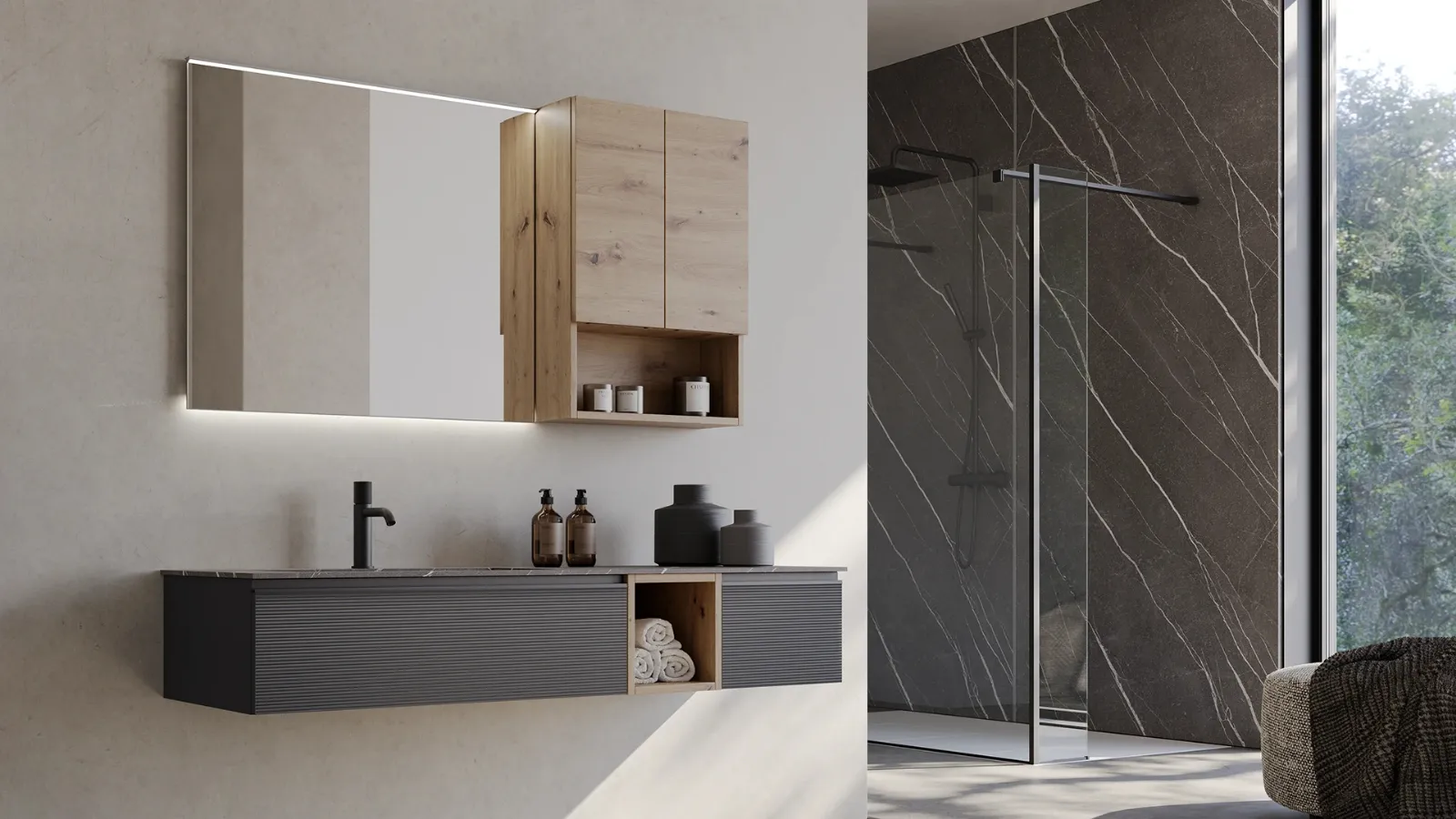 Mobile da Bagno sospeso New Smart NS02 di Arteba
