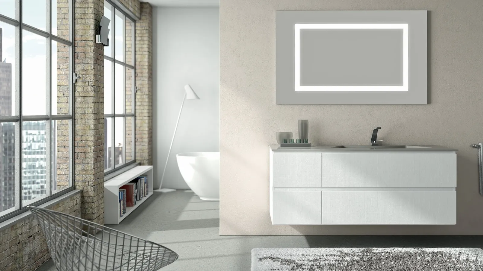 Mobile da Bagno sospeso New Smart NS40 di Arteba