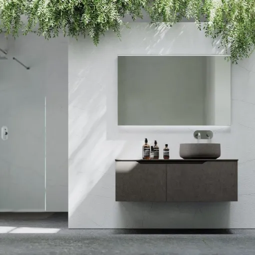 Mobile da Bagno sospeso Rustech RT16 in ecomalta di Arteba