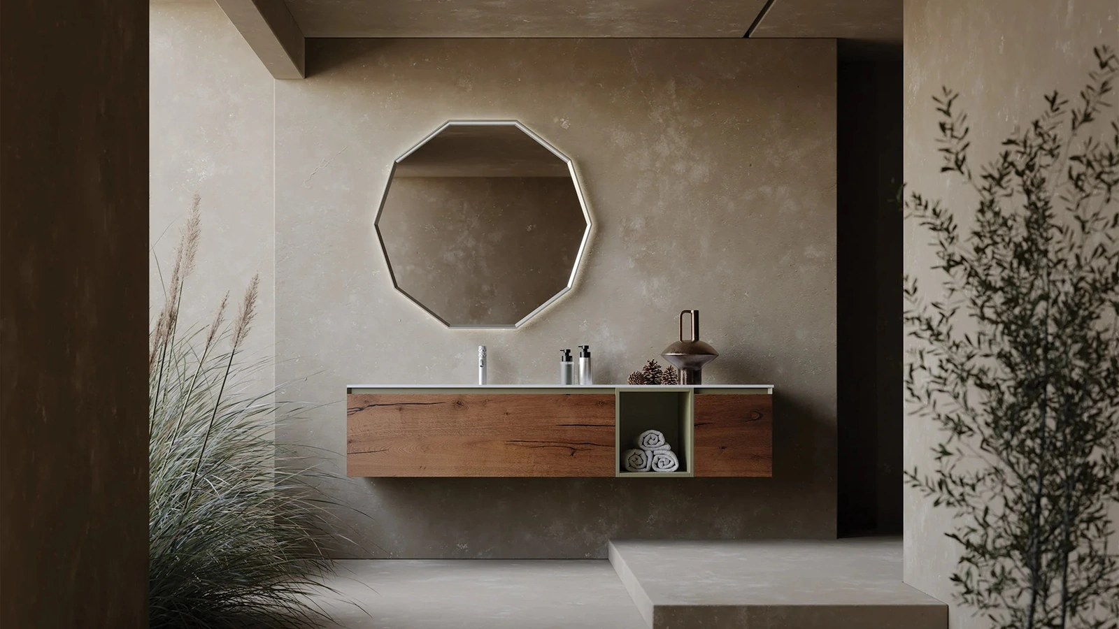 Mobile da Bagno sospeso Rustech RT26 di Arteba