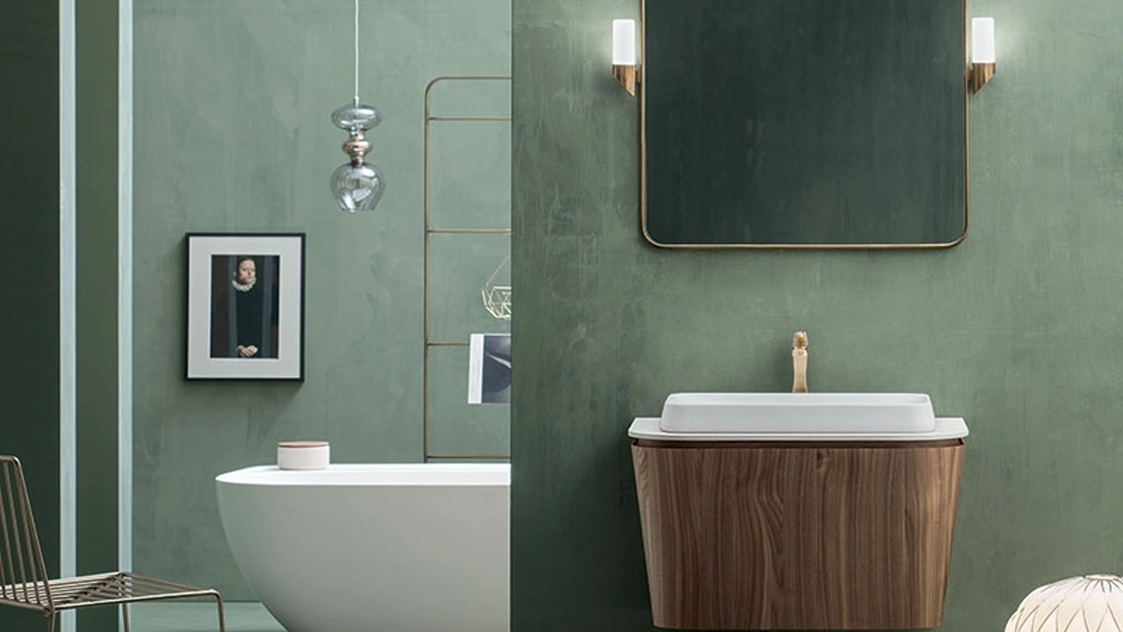 Mobile da Bagno sospeso Suede 02 di Cerasa