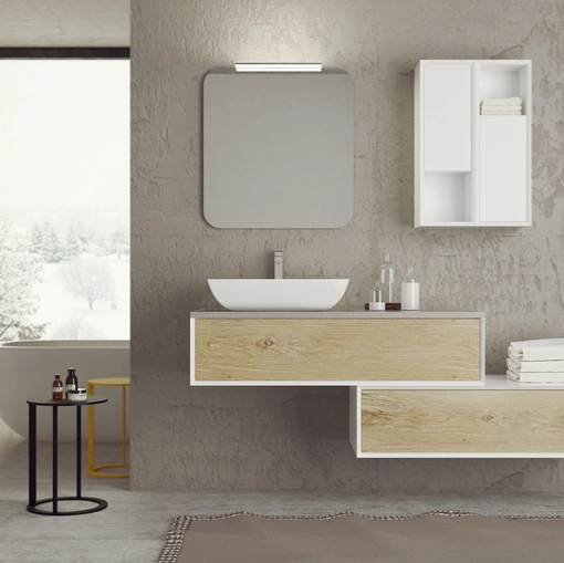 Mobile da bagno sospeso in legno SuperNatural SN09 di Arteba