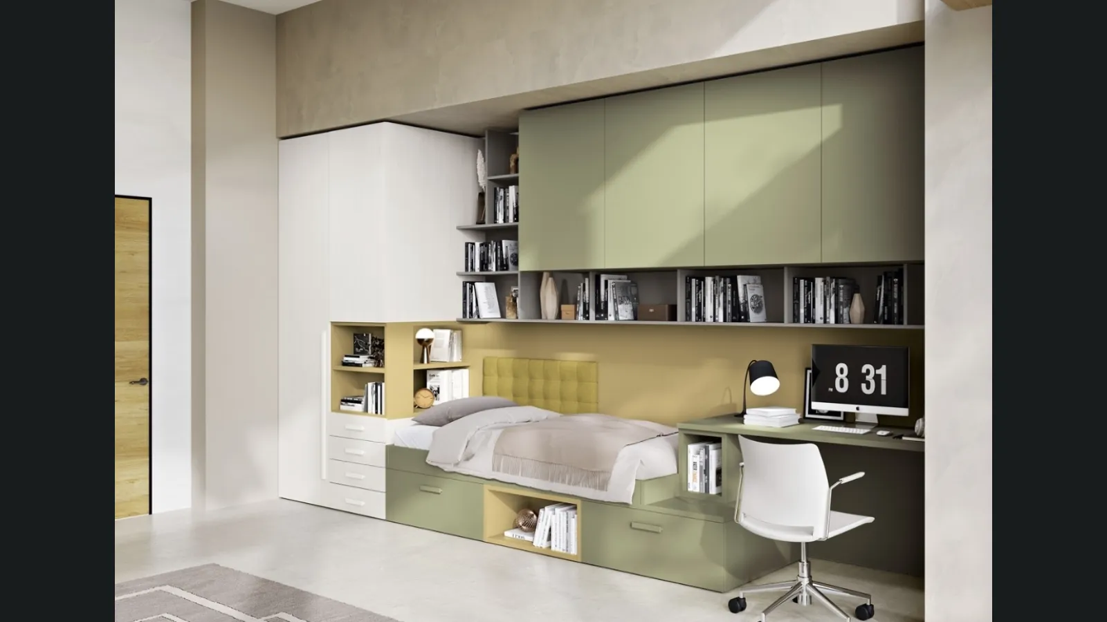 Cameretta 128 a ponte su misura di Ferrimobili