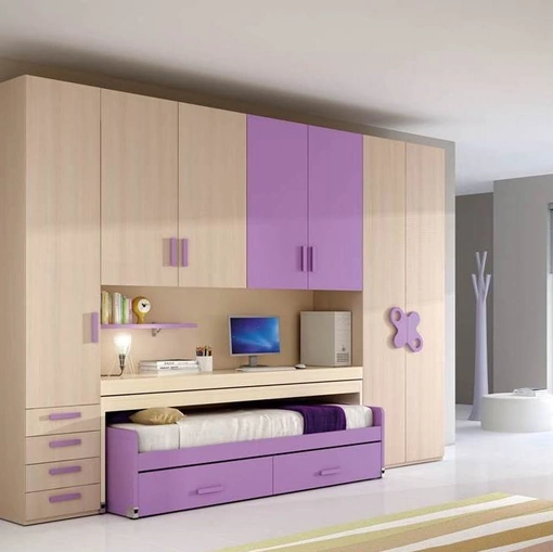 Cameretta 605 a ponte con letto estraibile di Ferrimobili
