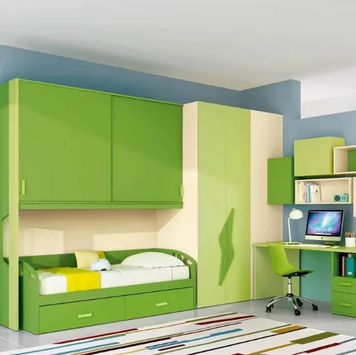 Cameretta 631 a ponte con scrivania di Ferrimobili