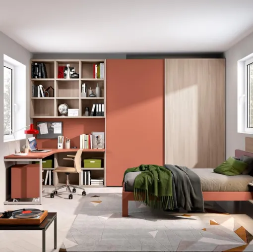 Cameretta 123 su misura in melaminico di Ferrimobili