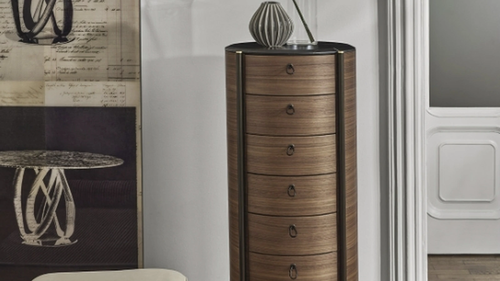 Cassettiera Bayus Tondo 7 di Porada