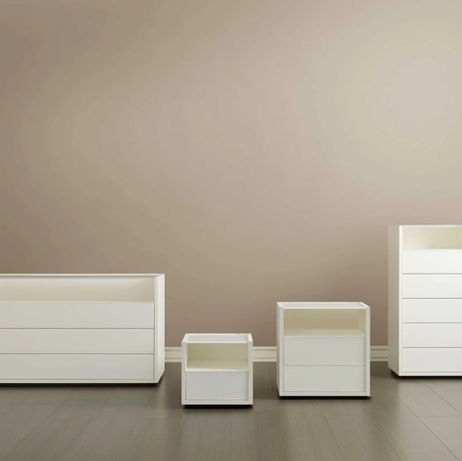 Gruppo Notte Eureka in laccato Bianco opaco di Estel