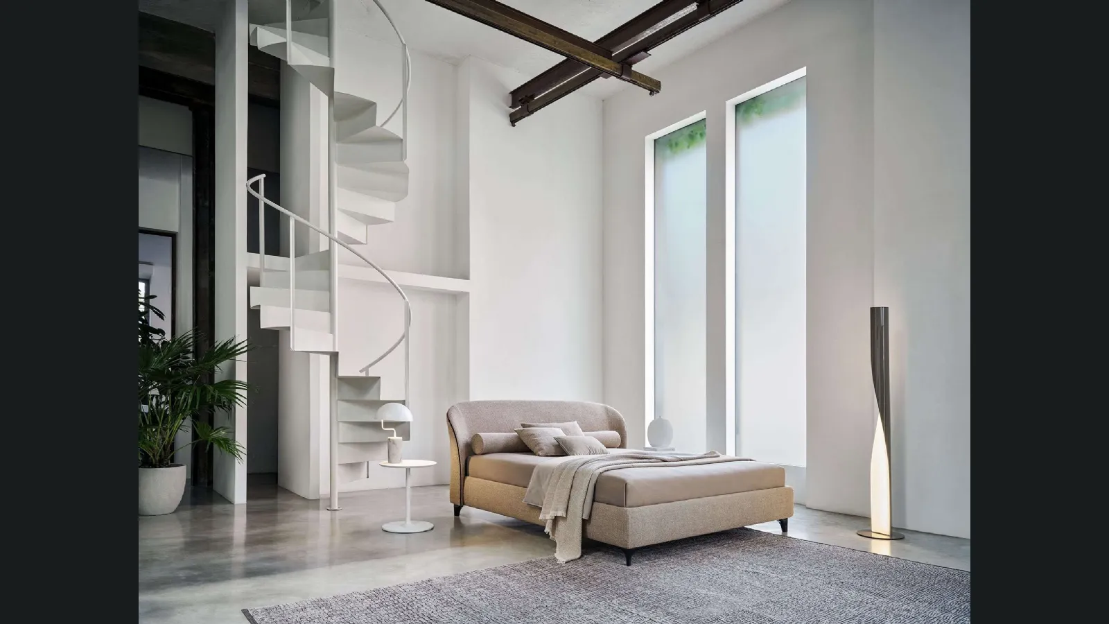 Letto in tessuto con testiera Carnaby di Twils