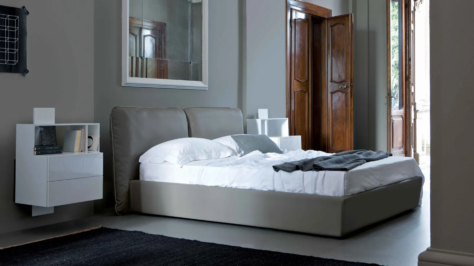 Letto imbottito Plume di Estel