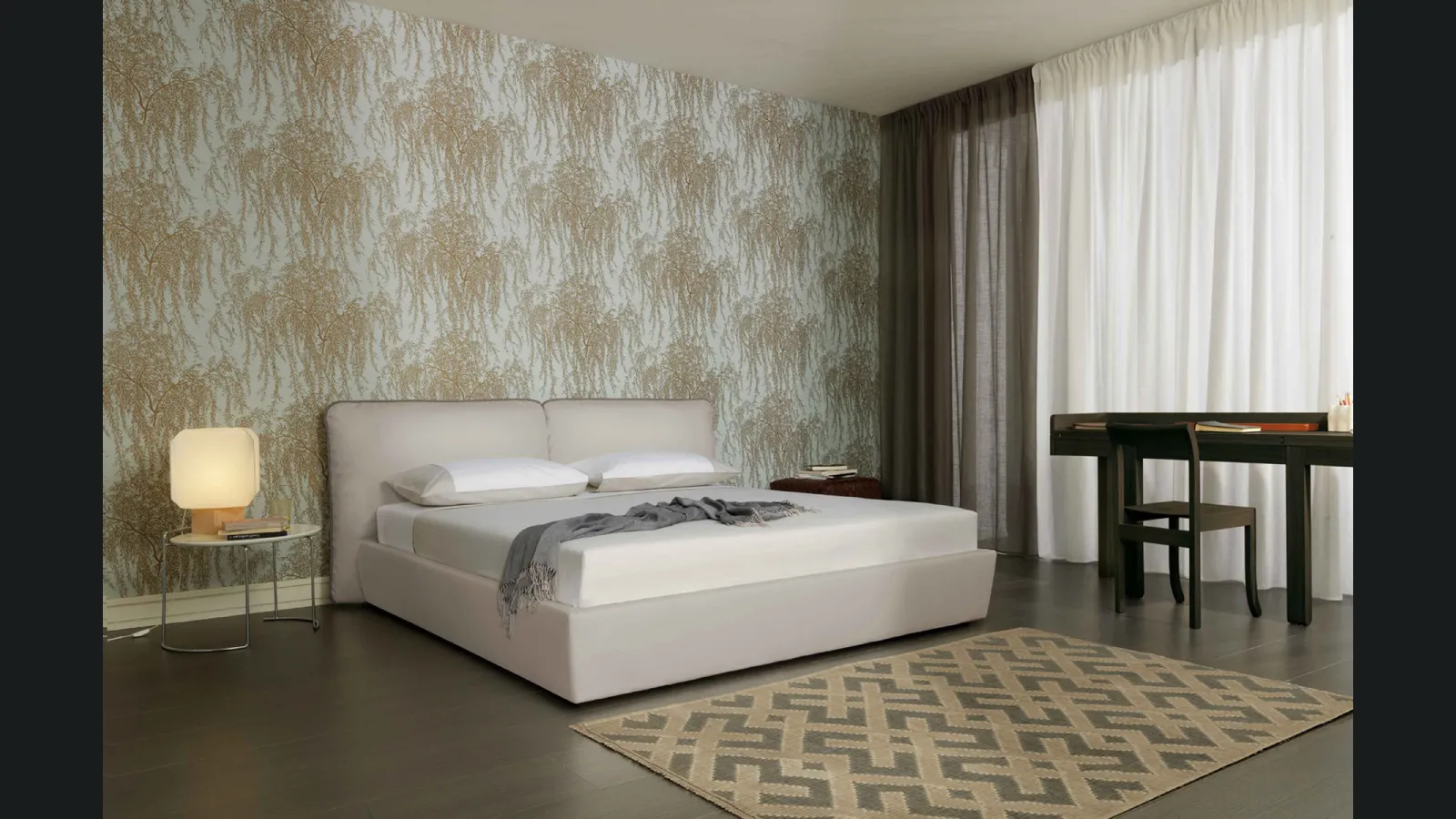 Letto imbottito Plume di Estel