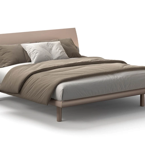 Letto in pelle con testiera Sally di Fratelli Elli