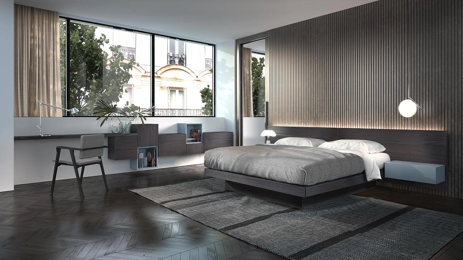 Letto in legno con testiera Cindy di Fratelli Elli